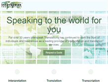 Tablet Screenshot of interspeaktrans.com